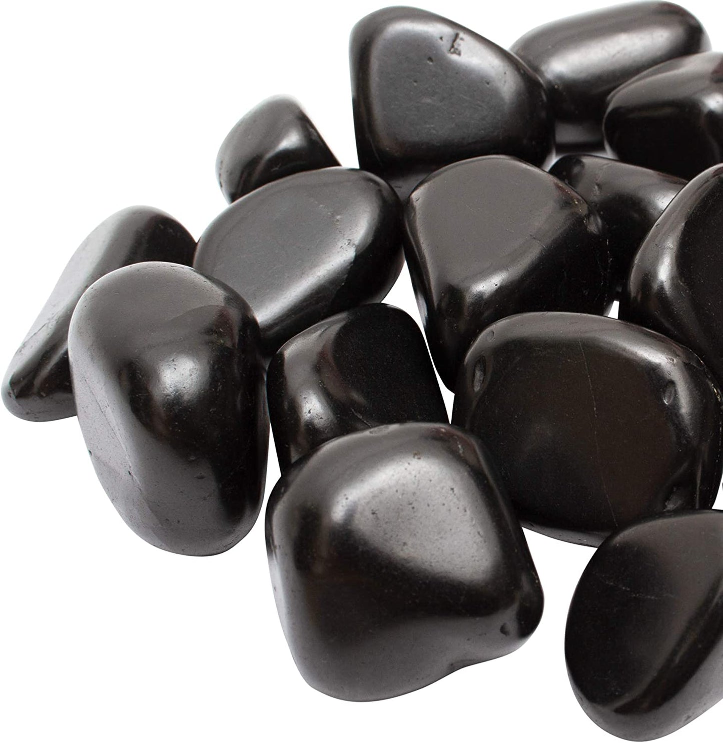 Tumbled & Polished Shungite Stones 1/4 Pound (114 Grams) - EMF, Reiki, and Massage Stone