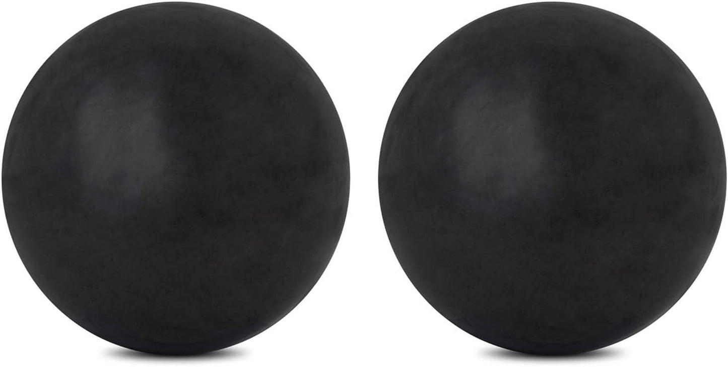 Polished Shungite Black Crystal Spheres Set | 2 Inch - Decorative Crystal Chakra Decor, Home Decor, Real Crystal Stress Ball, Feng Shui Healing & Massage Ball