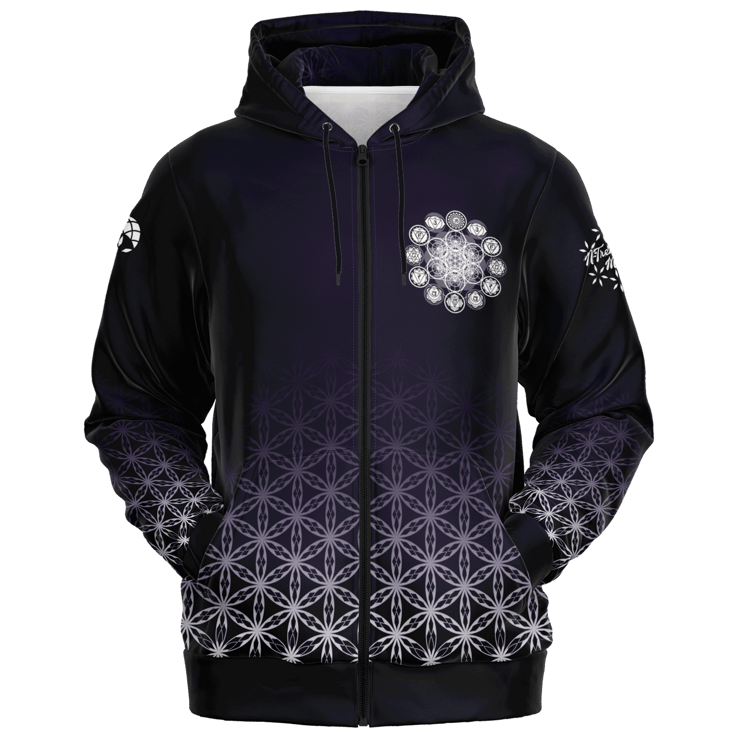 Mystic Euphony - Fashion Zip-Up Hoodie - AOP