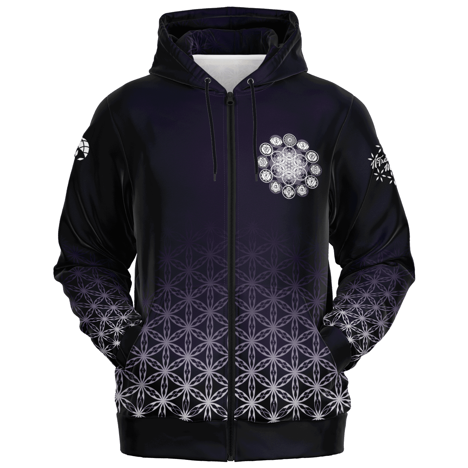 Mystic Euphony - Fashion Zip-Up Hoodie - AOP