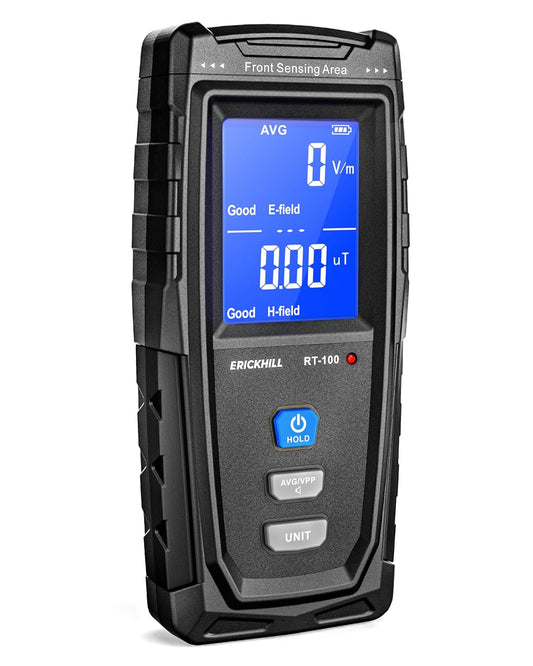 EMF Meter - Rechargeable Digital Radiation Detector | Perfect for Home, Office, Outdoor & Ghost Hunting