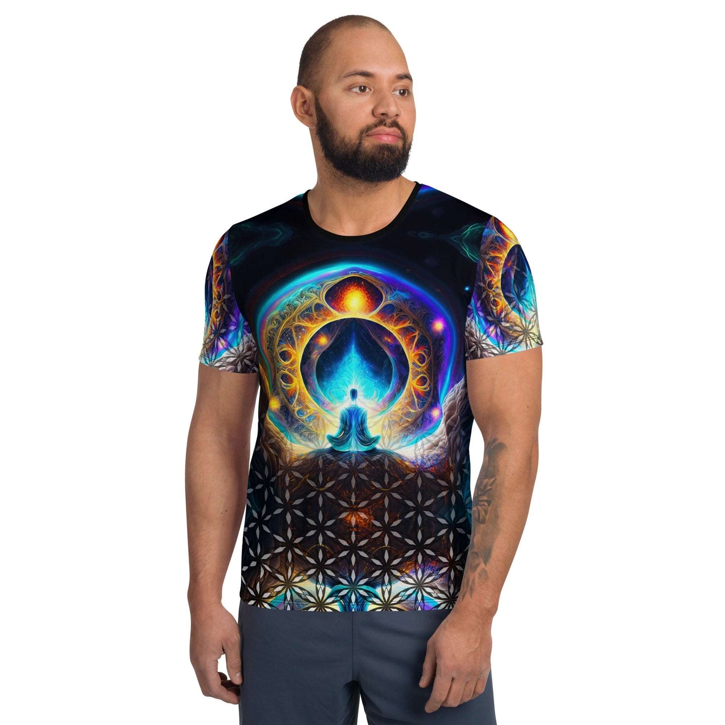 Mystical Iridium - All-Over Print Men's Athletic T-shirt