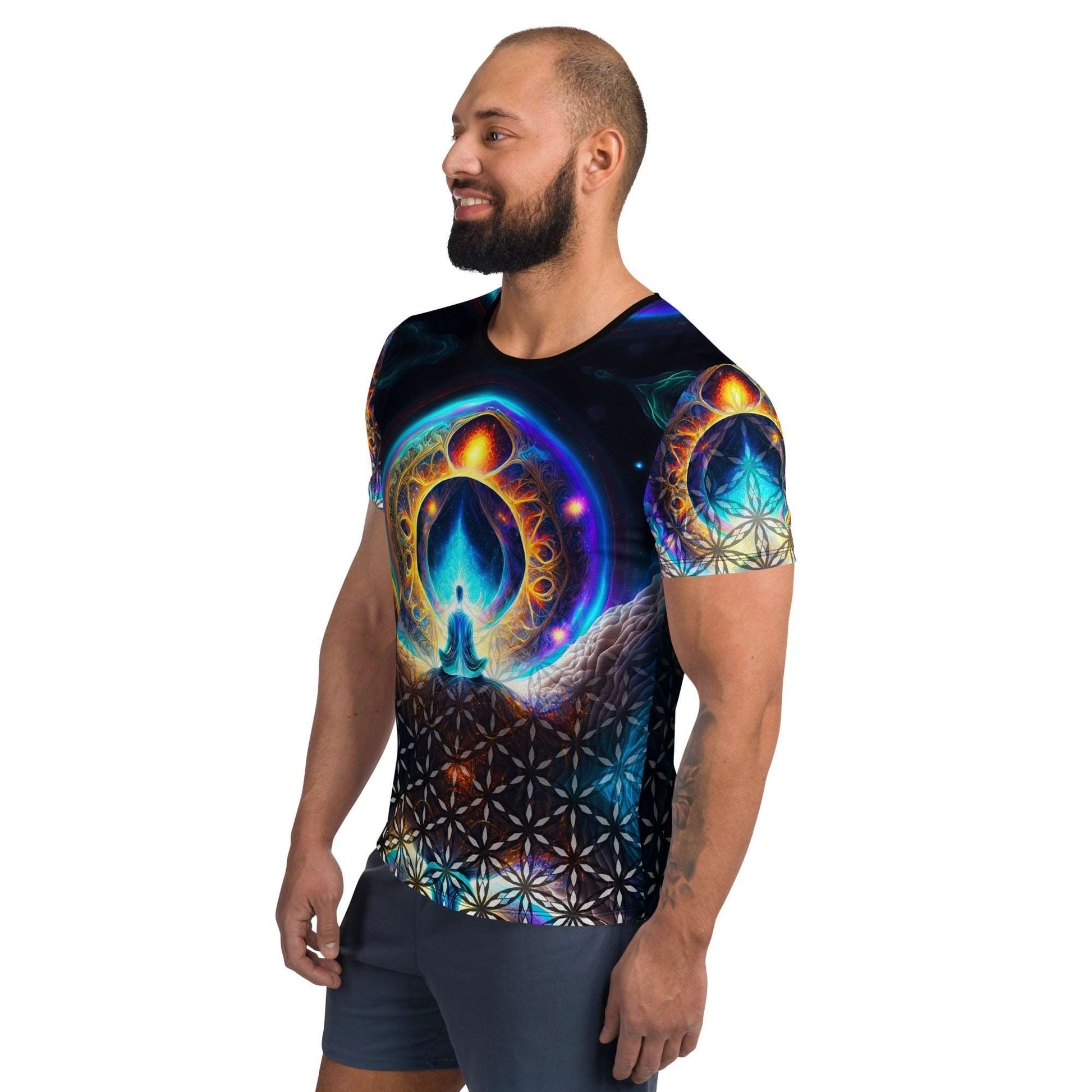 Mystical Iridium - All-Over Print Men's Athletic T-shirt