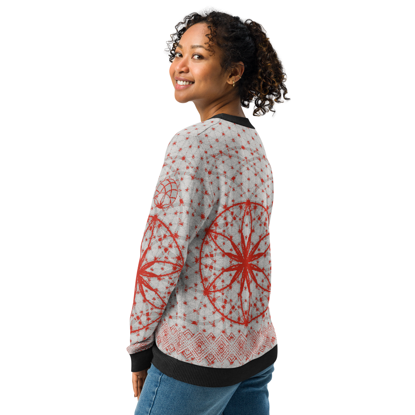 Red Prima Mystica - Knitted Crew Neck Sweater