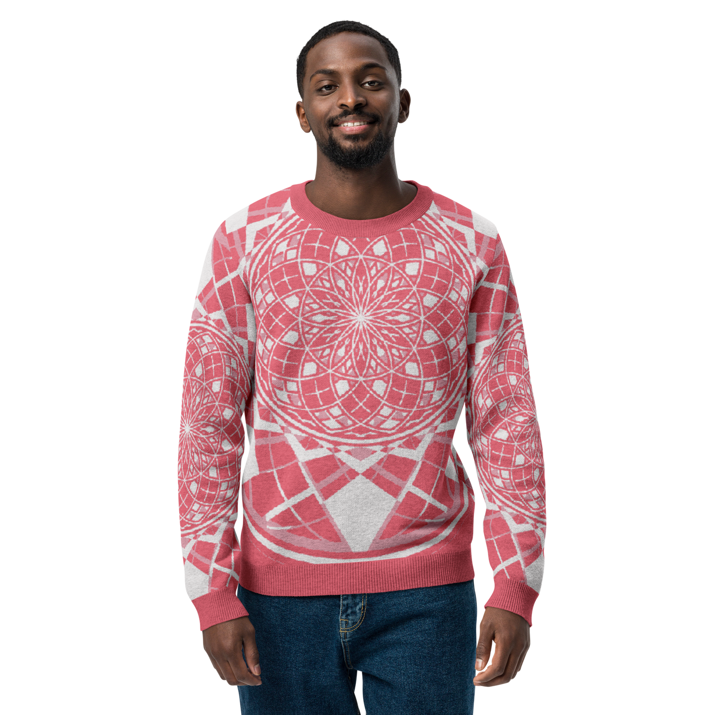 Mystic RedRose - Knitted Crew Neck Sweater