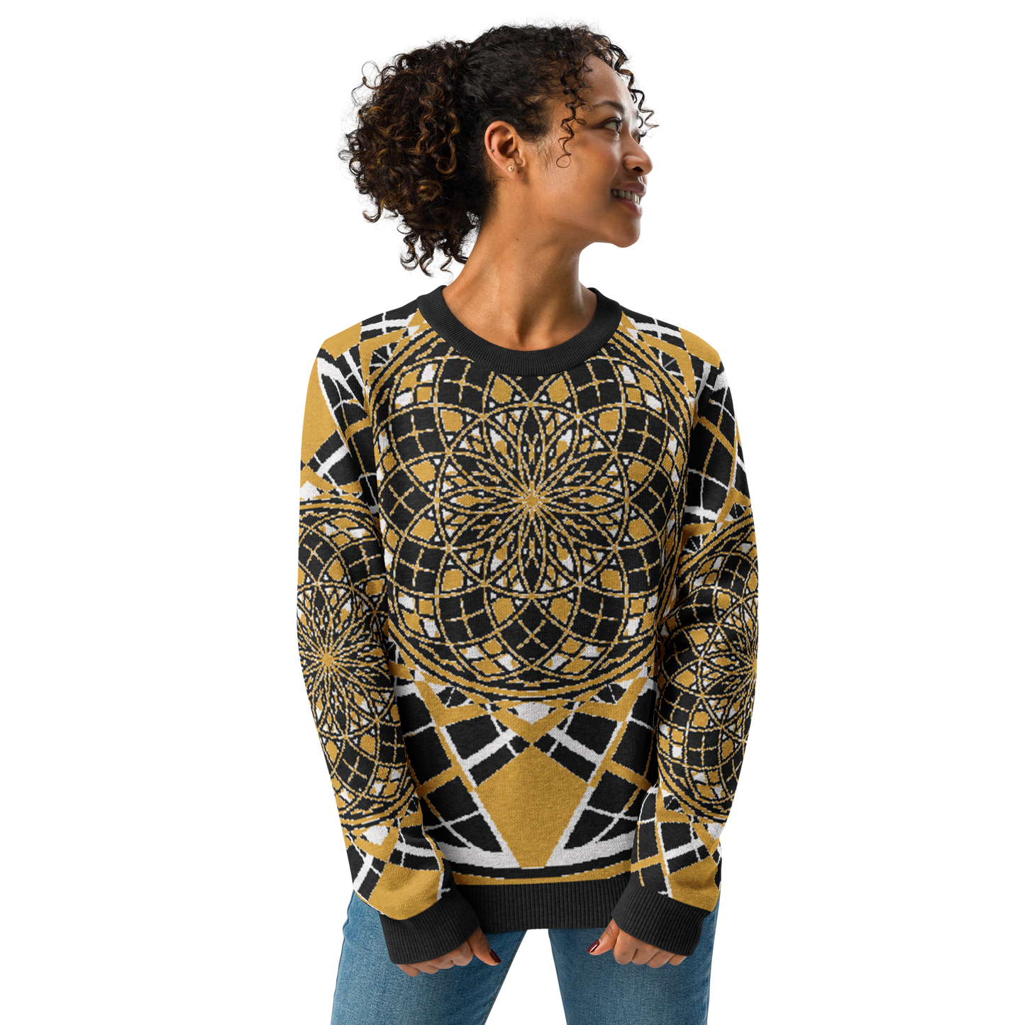 Mystic Mustard Charlie - Knitted Crew Neck Sweater