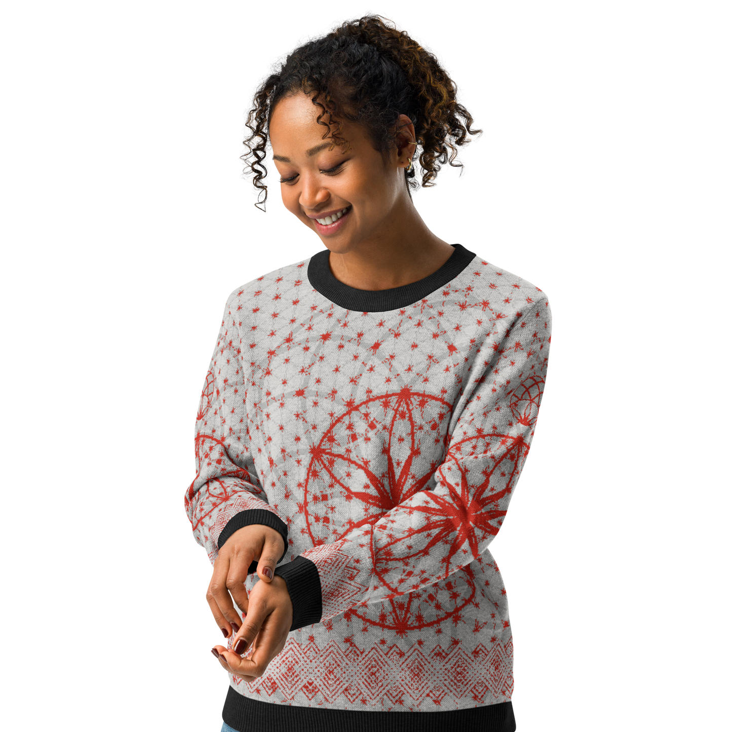 Red Prima Mystica - Knitted Crew Neck Sweater