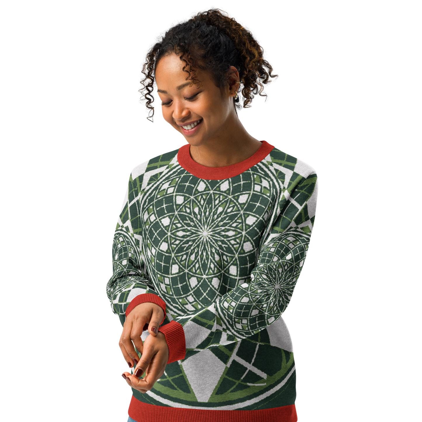 Pull ras du cou en tricot Mystic Candy Cane