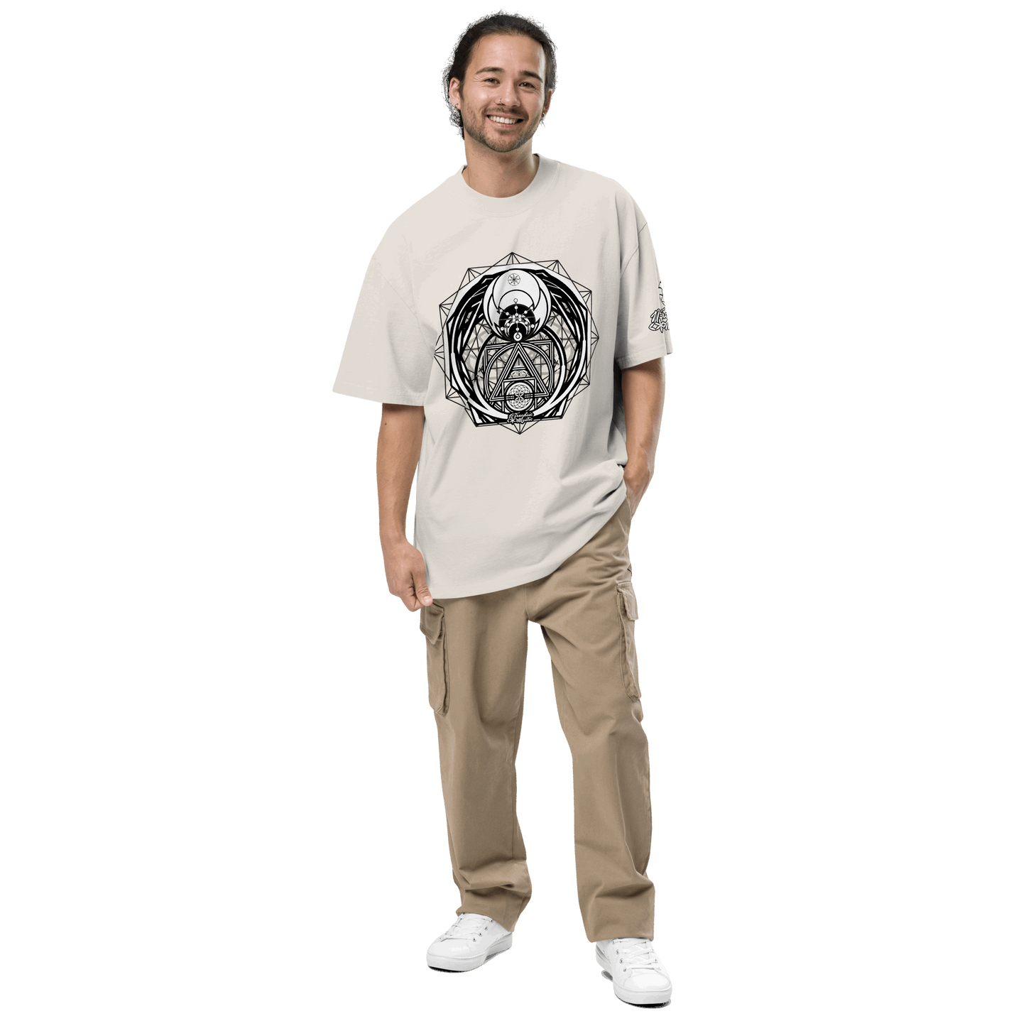 Magus Medallion - Oversized Faded Unisex Cotton T-Shirt